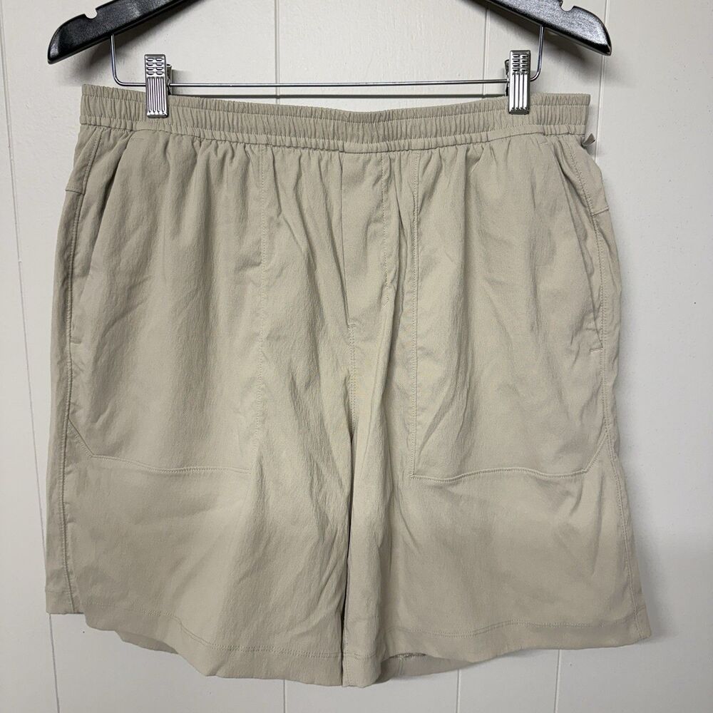 Lululemon Bowline Shorts 8’ Stretch LM7BBHS Beige Men XL EUC